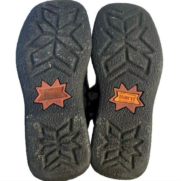 BORN Jolie Tall Suede Leather Shearling‎ Winter Boots Womens 6 Boho Tribal Cozy - Picture 11 of 13